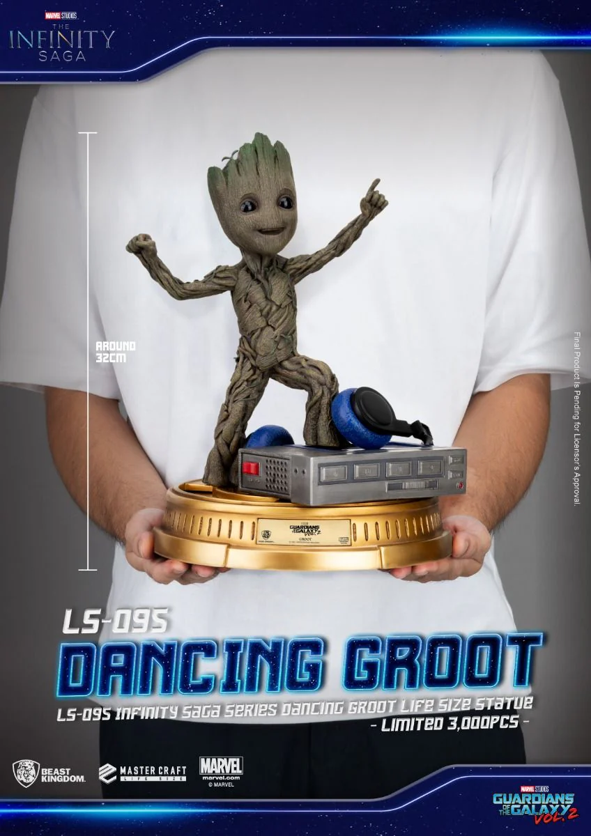 Beast Kingdom Infinity Saga Series Life Size Marvel Statue: Dancing King Groot - Image 5