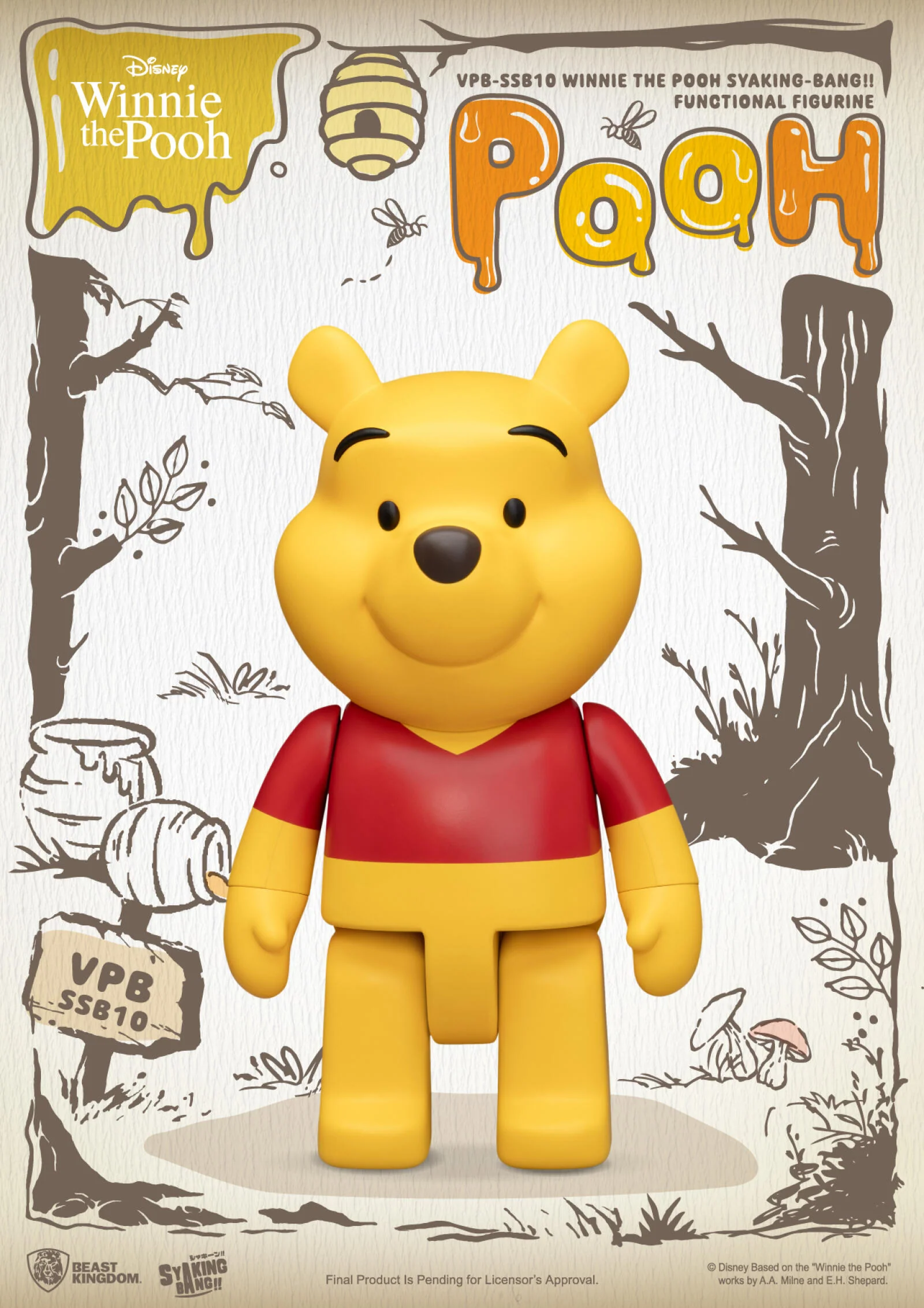 Beast Kingdom SYAKING-BANG!! Winnie the Pooh Vinyl Piggy Bank Figure Large