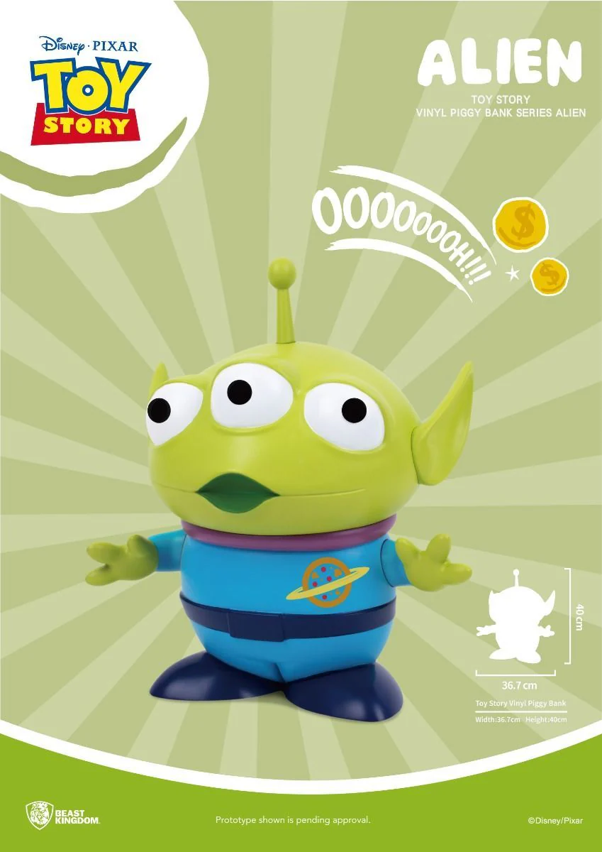 Beast Kingdom Toy Story Alien Large Vinyl Piggy Bank - Image 2