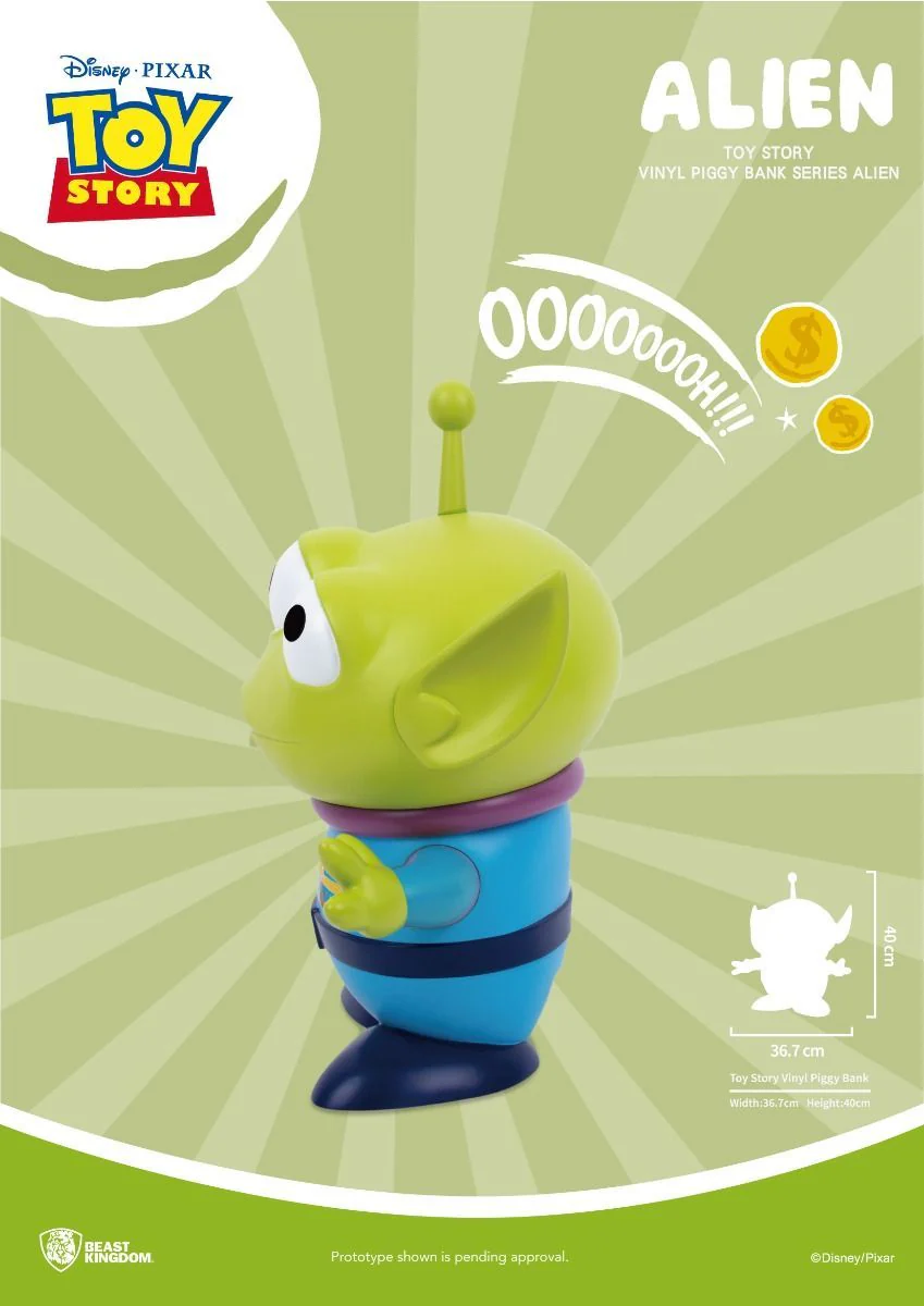 Beast Kingdom Toy Story Alien Large Vinyl Piggy Bank - Image 3