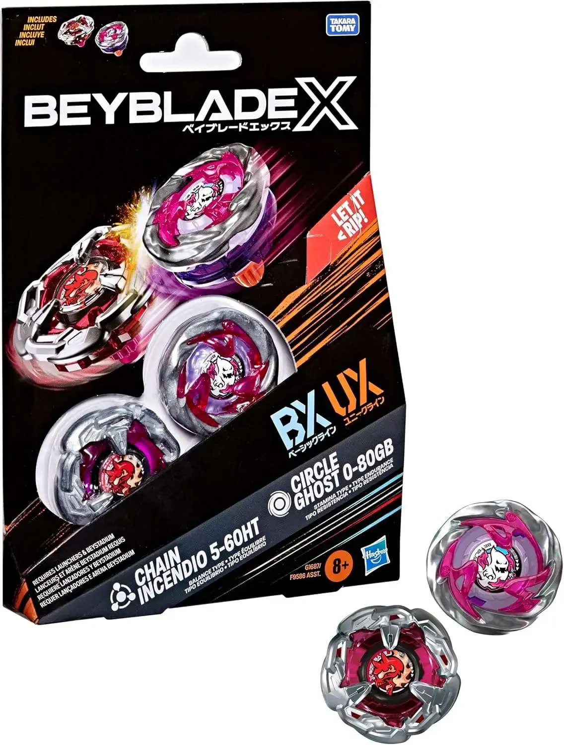 Beyblade - X - Dual Pack Assortment - Chain Incendio-Circle Ghost