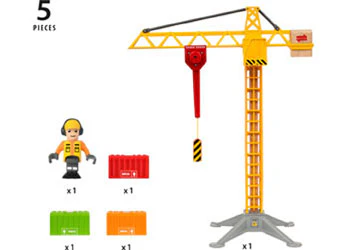 BRIO - Construction Crane w Lights 5 Pieces - Image 2