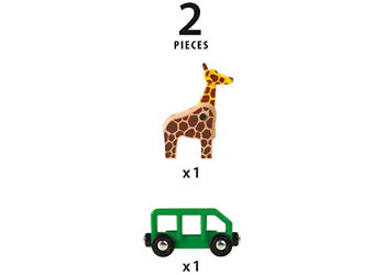 BRIO - Giraffe and Wagon 2 Pieces - Image 2