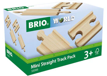 BRIO - Mini Straight Track Pack 4 Pieces