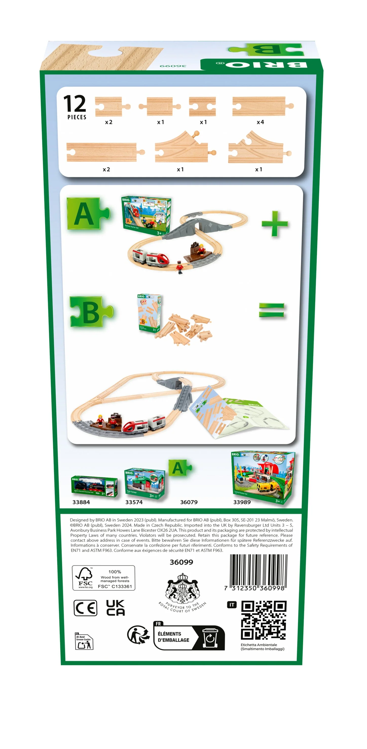BRIO - Starter Track Pack 12 Pieces - Image 2