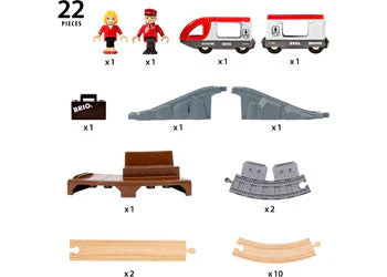 BRIO - Starter Travel Train Set 22 Pieces - Image 3
