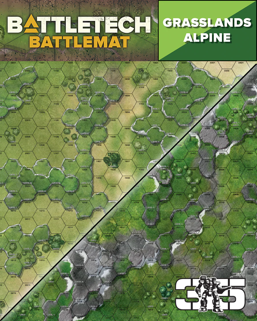Catalyst Game Labs BattleTech Grasslands/Alpine Battle Mat