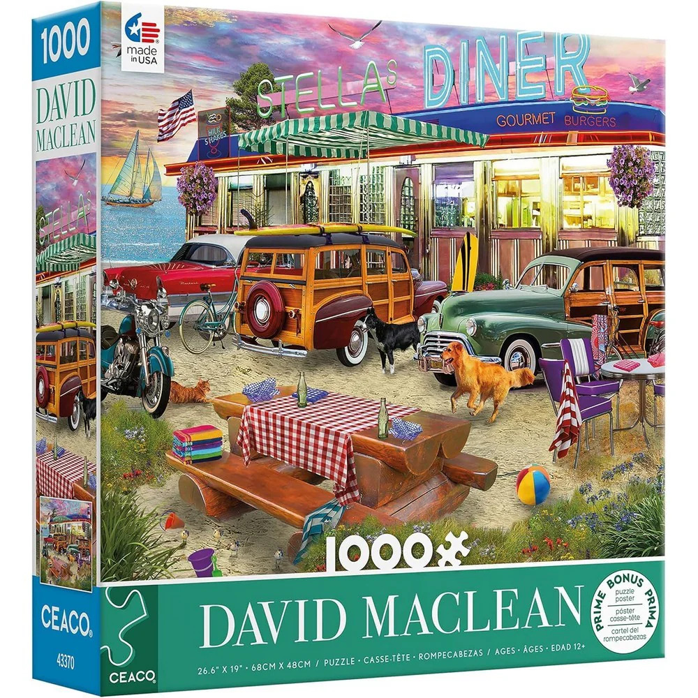 Ceaco - Cities Beach Diner 1000 Piece Puzzle