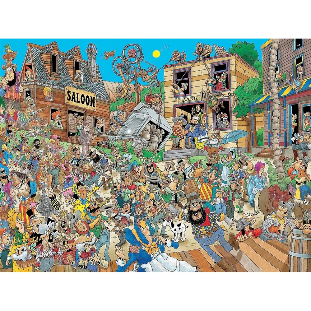 Ceaco - Comic Crowds Bank Robbers 550 Piece Puzzle