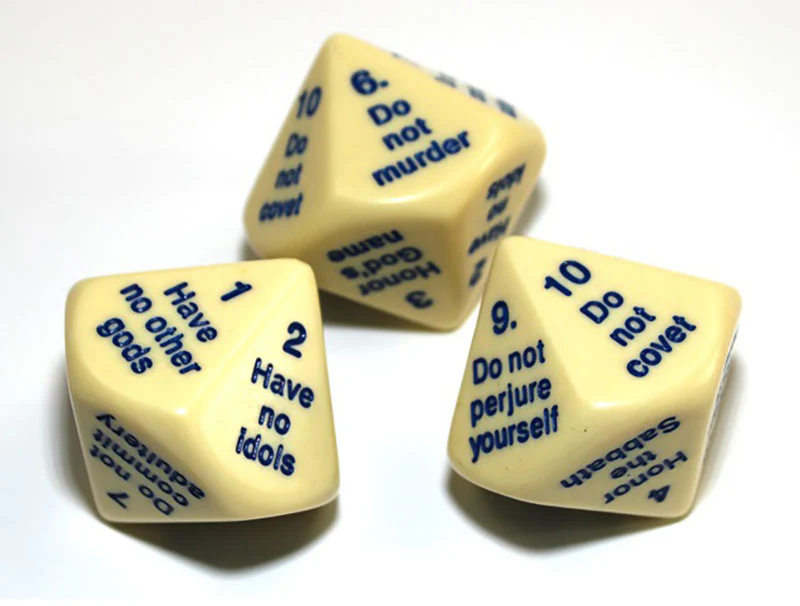 Chessex - 10 Commandments 29mm d10 Dice