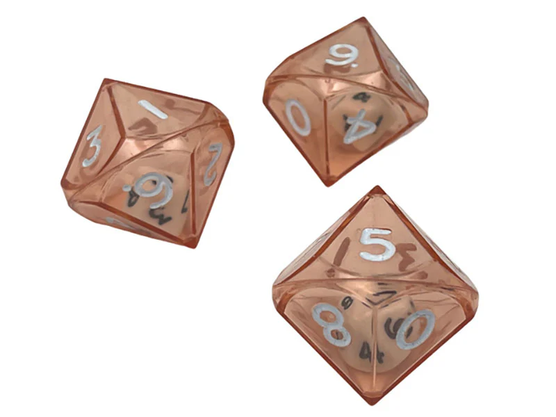 Chessex - 10 Sided Double Dice - Red Translucent