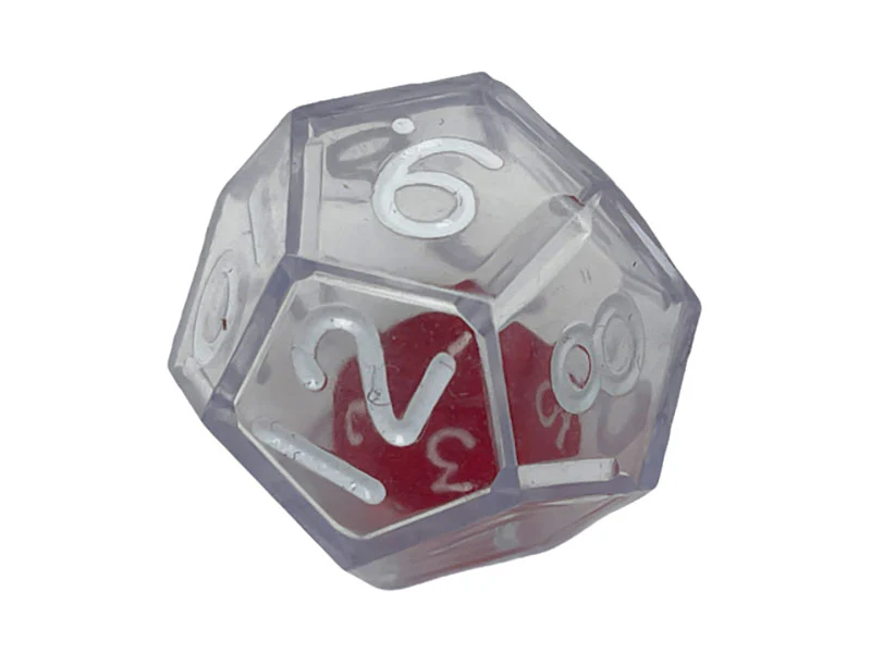 Chessex - 12 Sided Double Dice - Clear Translucent