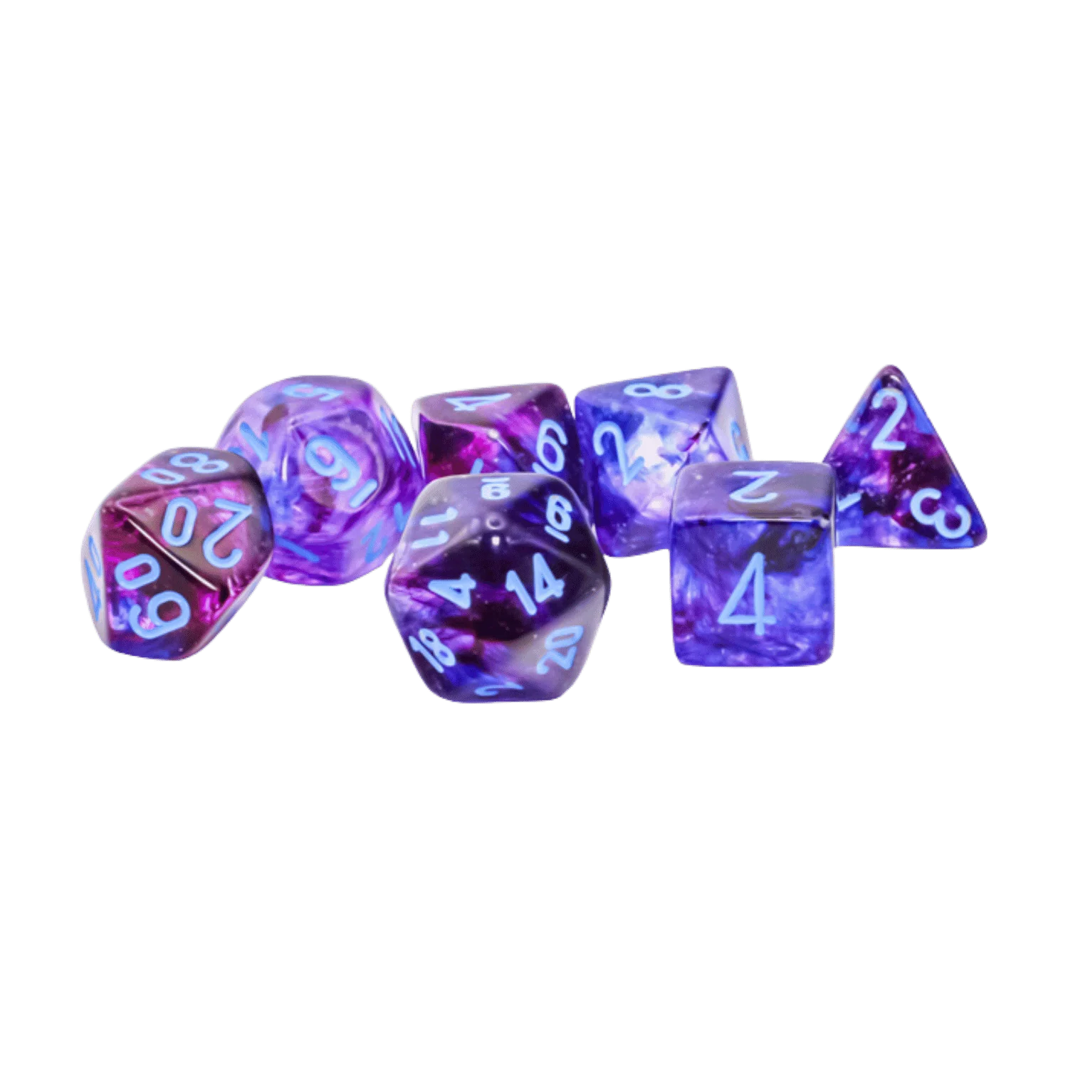 Chessex Nebula Nocturnal/blue Luminary Mega-hedral 7-Die Set CHX 22547 - Image 2