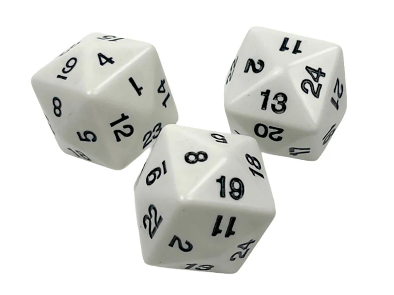 Chessex - 24 Sided Dice - White/Black