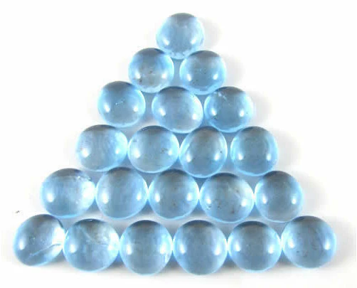 Chessex Translucent Light Blue Glass Stones Tube  CHX 01136