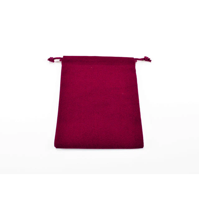 Chessex Dice Bag Suedecloth (S) Burgundy 4 Inch x 5 1/2 CHX 02373