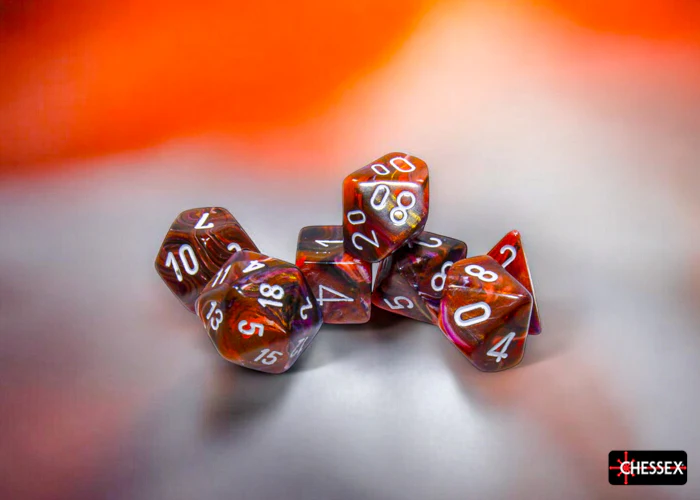 Chessex - CHX 27543 Festive Symphony/white Polyhedral 7-Dice Set (Preorder) - Image 2