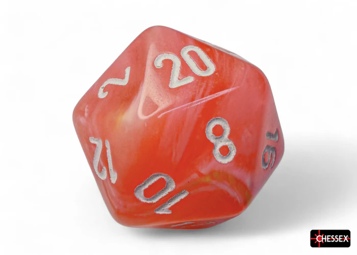 Chessex - CHX 27553 Festive Dahlia/white Luminary Polyhedral 7-Dice Set (Preorder) - Image 6