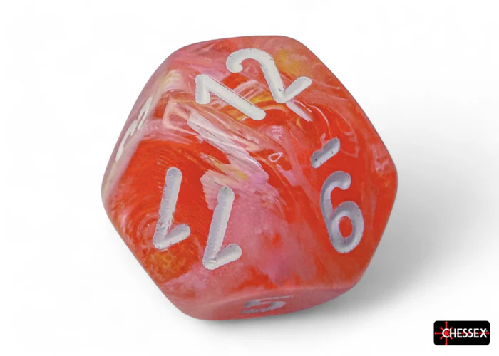 Chessex - CHX 27553 Festive Dahlia/white Luminary Polyhedral 7-Dice Set (Preorder) - Image 7