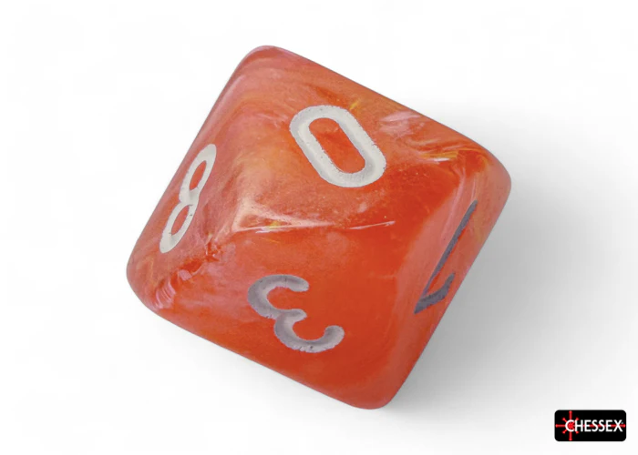 Chessex - CHX 27553 Festive Dahlia/white Luminary Polyhedral 7-Dice Set (Preorder) - Image 8