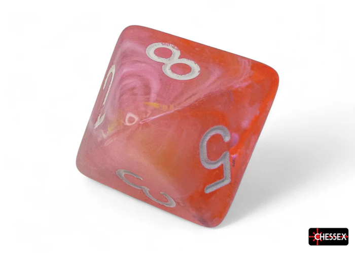 Chessex - CHX 27553 Festive Dahlia/white Luminary Polyhedral 7-Dice Set (Preorder) - Image 9