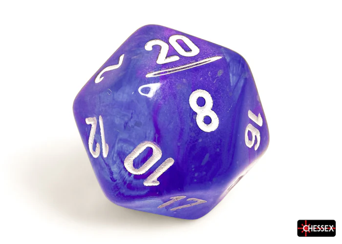 Chessex - CHX 27567 Nebula Aura/white Luminary Polyhedral 7-Dice Set (Preorder) - Image 5