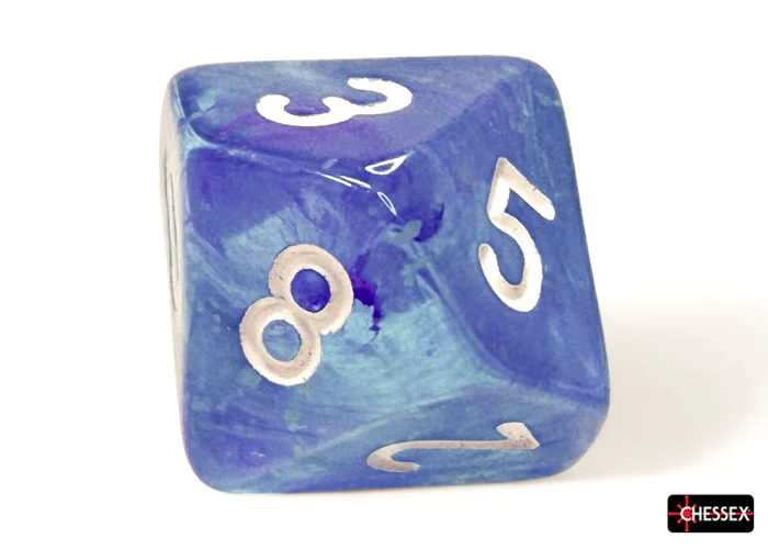 Chessex - CHX 27567 Nebula Aura/white Luminary Polyhedral 7-Dice Set (Preorder) - Image 7