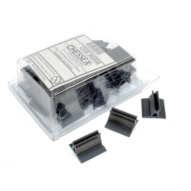 Chessex - CHX 80208 Pack of 35 Black18mm x 20mm Rectangle Card Stands