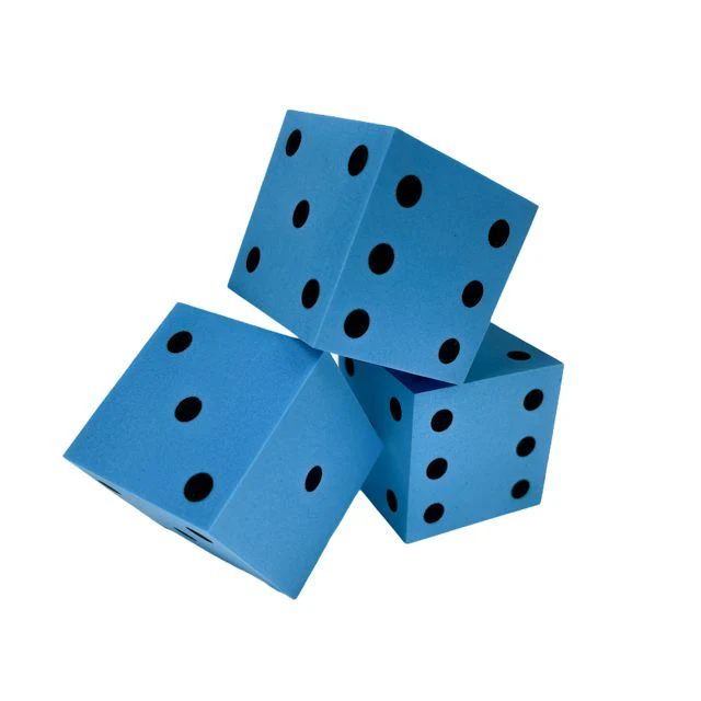 Chessex - CHX KOP10939 50mm Foam Square Cornered w/Pips Die Blue/black