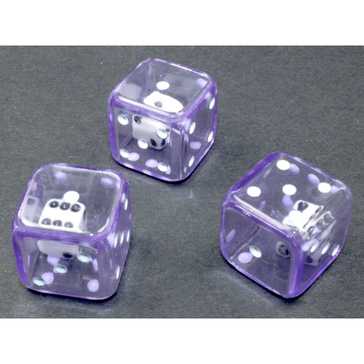Chessex CHX LE435 Frosted 12mm d6 Purple/white Dice Block (36 dice)