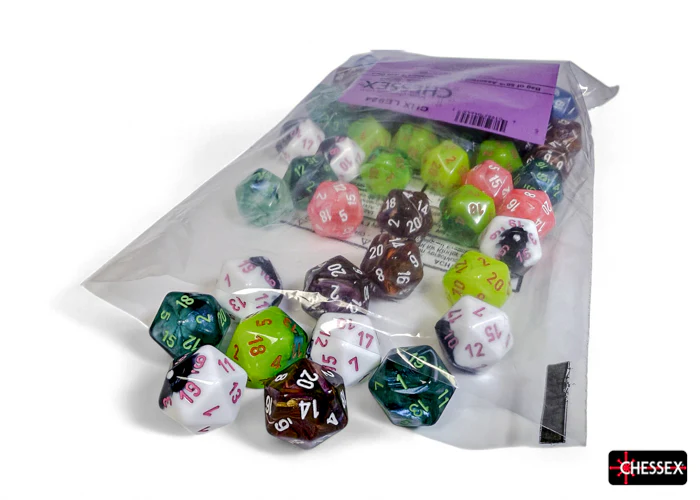 Chessex - CHX LE924 Dice Menagerie #11 Bag of 50 d20s (Preorder)
