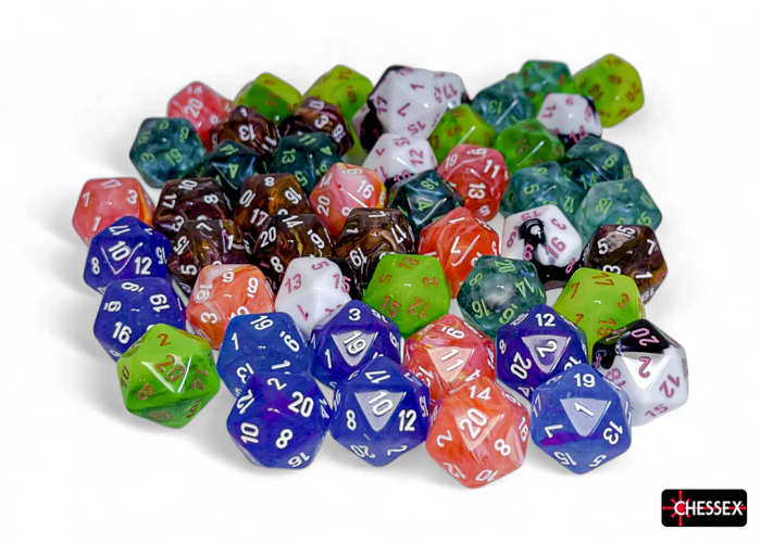 Chessex - CHX LE924 Dice Menagerie #11 Bag of 50 d20s (Preorder) - Image 2