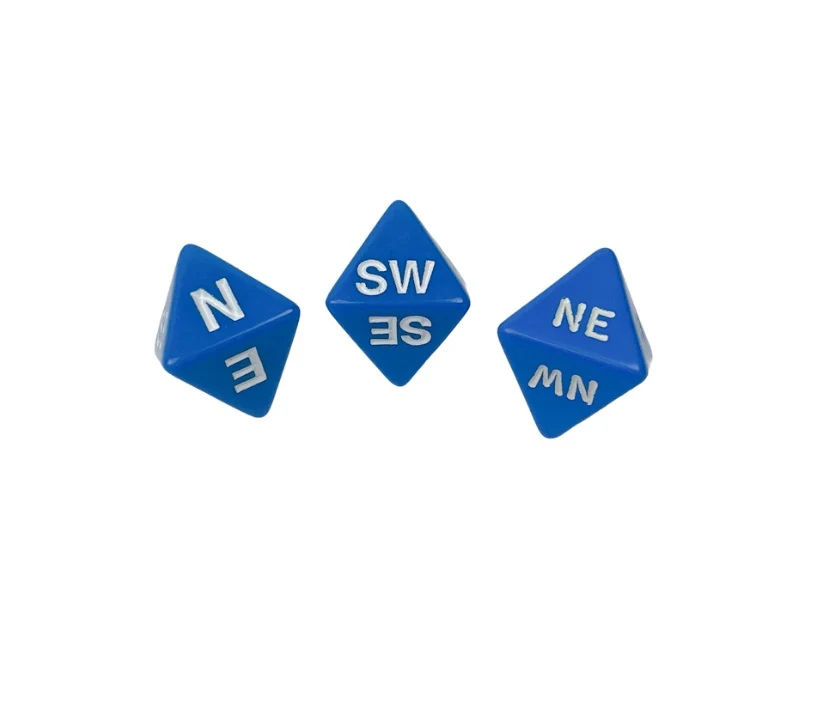 Chessex - Compass d8 Dice - Blue/White