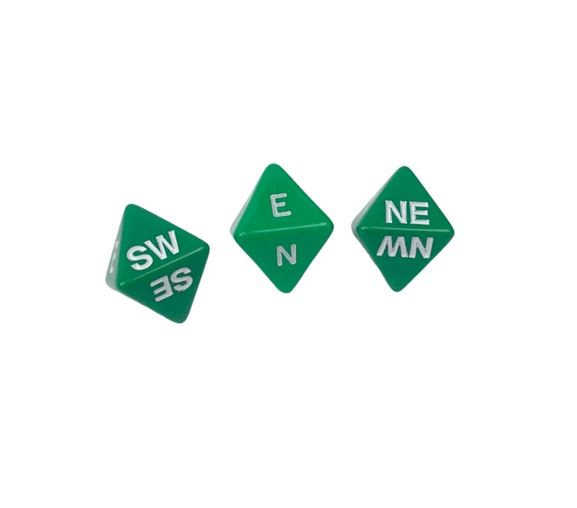 Chessex - Compass d8 Dice - Green/White