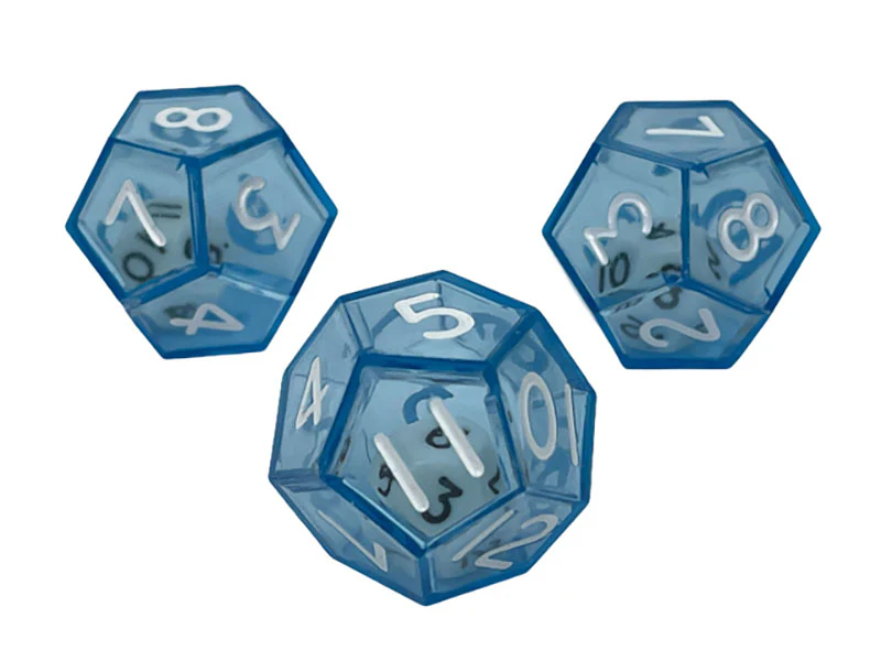 Chessex - d12 Double Dice - Blue/White