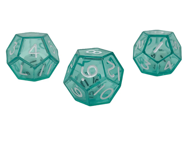 Chessex - d12 Double Dice - Green/White