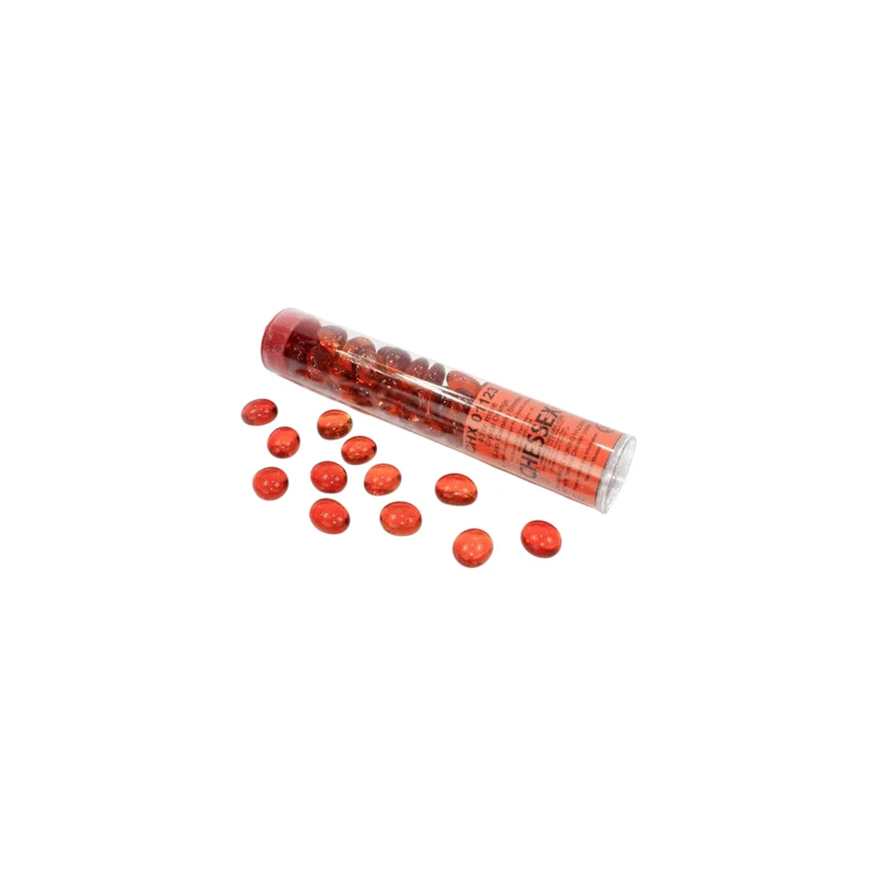 Chessex - Gaming Glass Stone 40 or More in Tube - Crystal Orange
