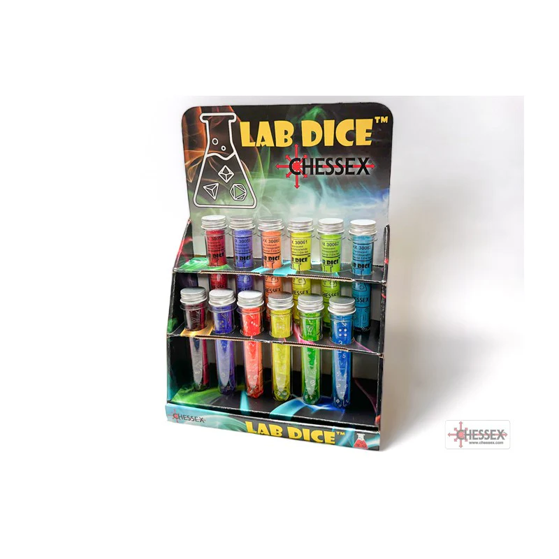 Chessex - Lab Dice 7 Polyhedral Dice Set Sampler 18-Piece Set