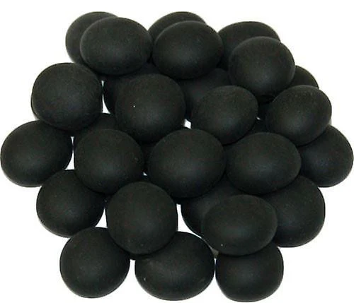 Chessex - Opal Frosted Glass Gaming Stones in Tube 23-27 Pieces 4-Inch - Black