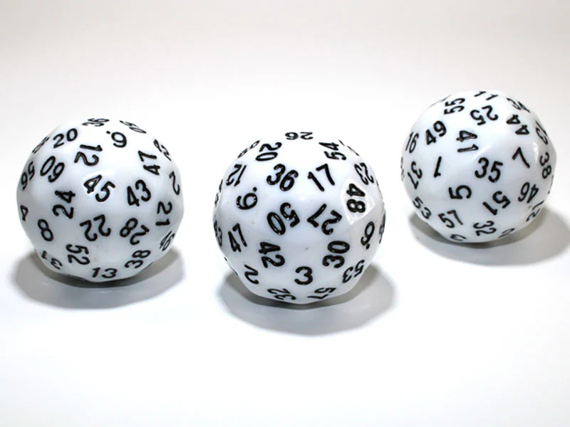 Chessex - Opaque d60 Dice - White/Black