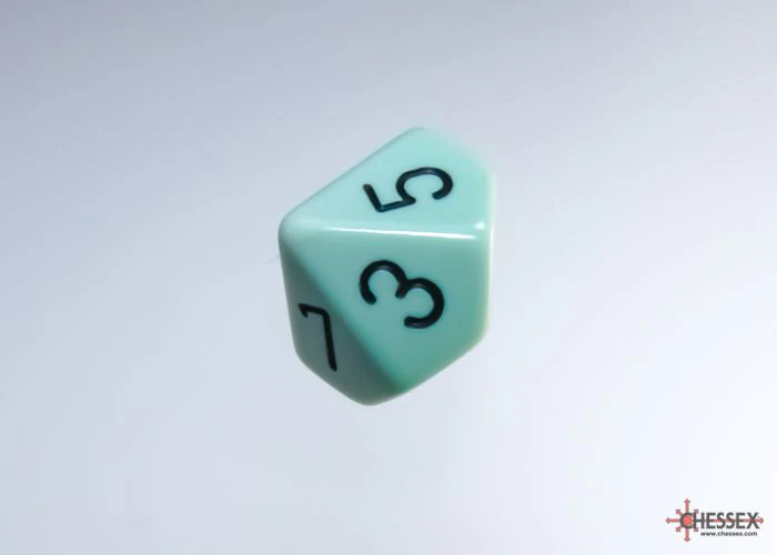 Chessex - Opaque Pastel Green-black Set of Ten d10s - CHX25265 - Image 3