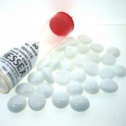 Chessex Opaque White Glass Stones Tube CHX 01131 - Image 2