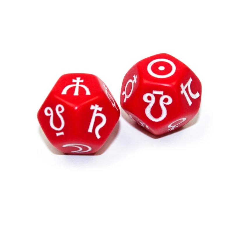 Chessex - Planets 18mm d12 Dice - Red/White