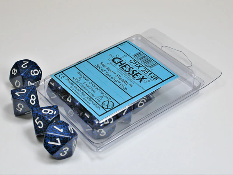 Chessex - Speckled Stealth d10 Dice 10-Piece Set