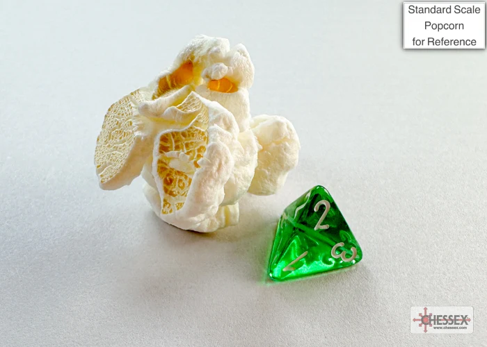 Chessex - Translucent Mini-Polyhedral Green/white 7-Die Set - Image 3