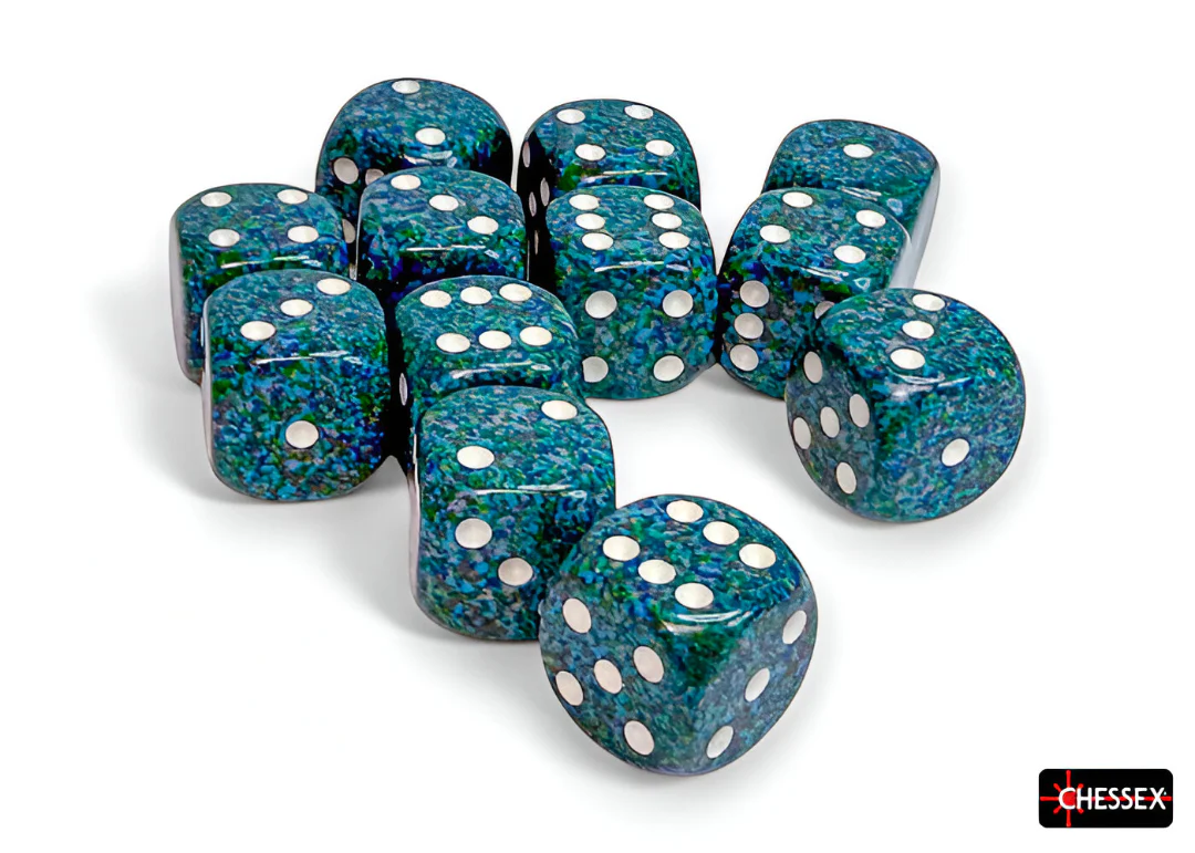 Chessex Speckled Sea 16mm D6 Dice Block (12 Dice) Chx 25716 - Image 2
