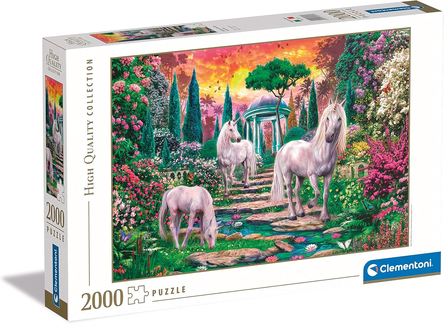 Clementoni - Classical Garden Unicorn 2000 Piece Puzzle