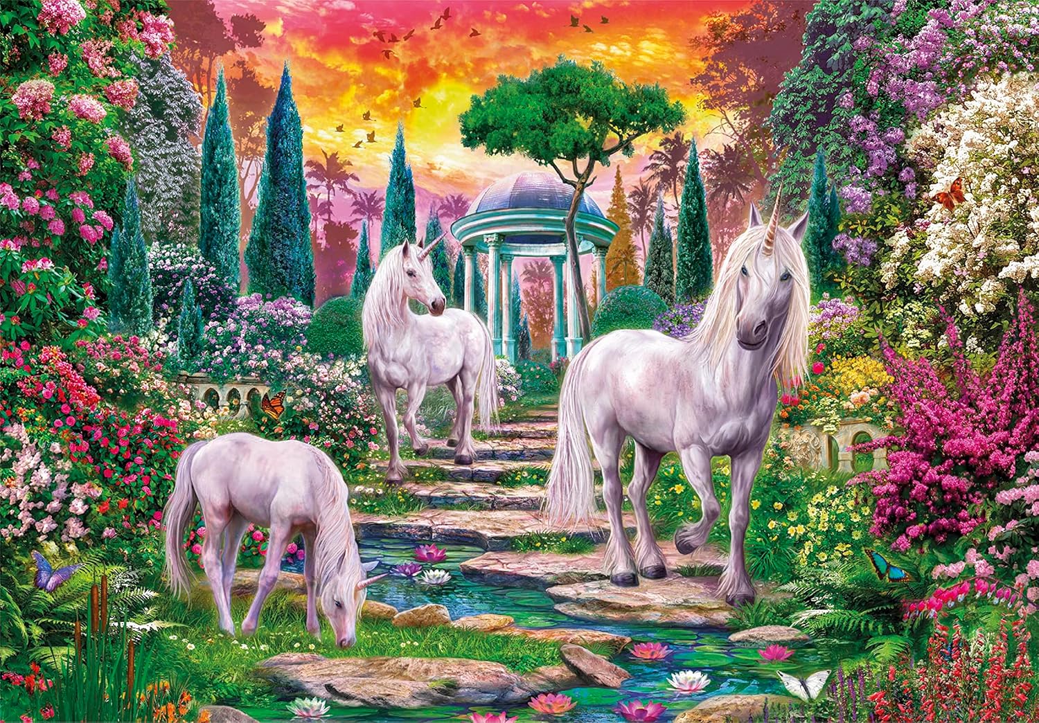 Clementoni - Classical Garden Unicorn 2000 Piece Puzzle - Image 2