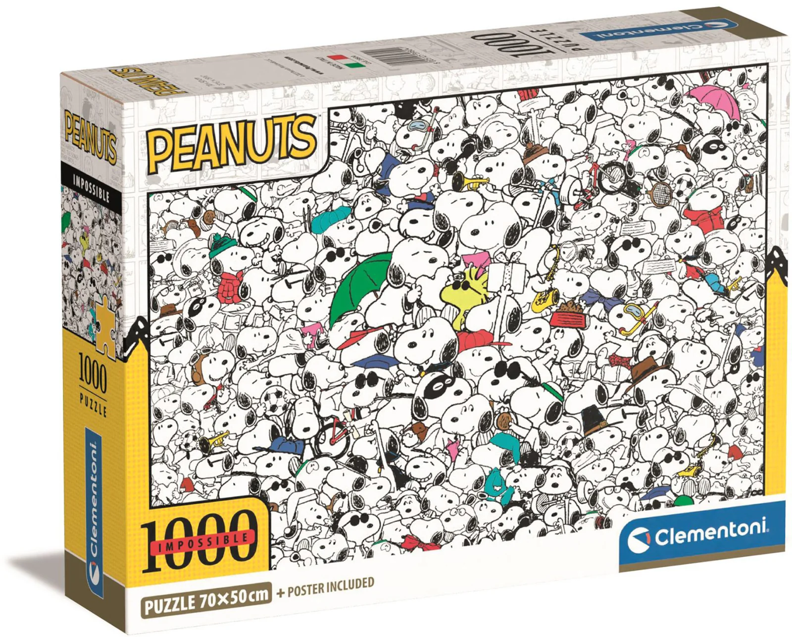 Clementoni Impossible Puzzle: Peanuts - 1000 piece Jigsaw with Poster