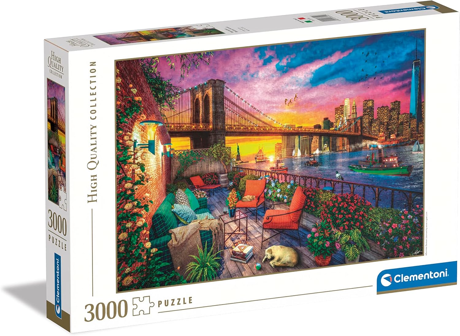 Clementoni - Manhattan Balcony Sunset 3000 Piece High Quality
